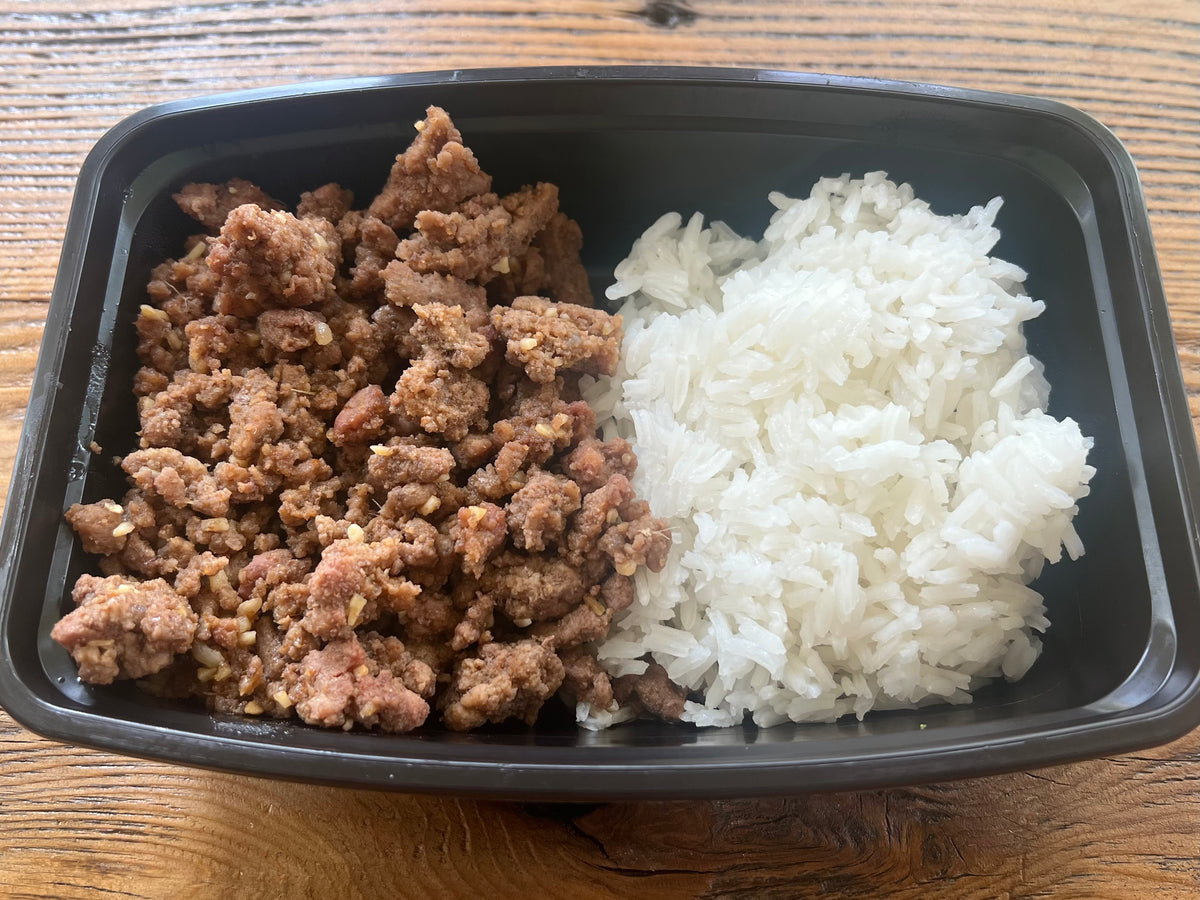 Korean Style Ground Beef and Jasmine Rice